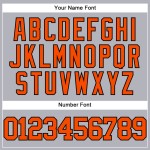 Orange-Schwarzes Baseball-Trikot in Grau Orange-Schwarzes Baseball-Trikot in Grau